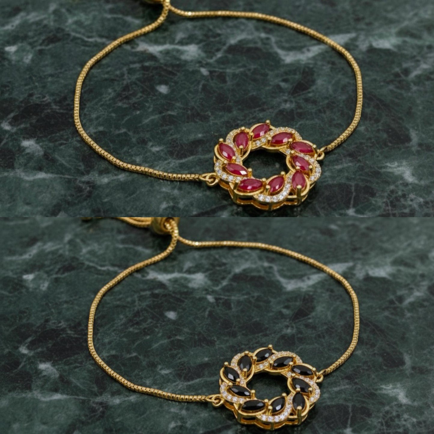 Golden Leaf Halo Bracelet