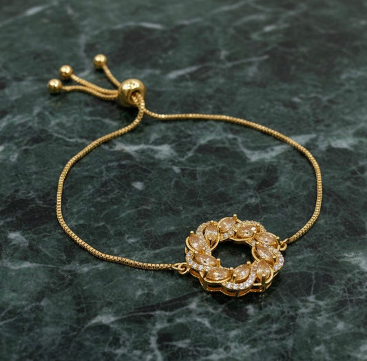 Golden Leaf Halo Bracelet