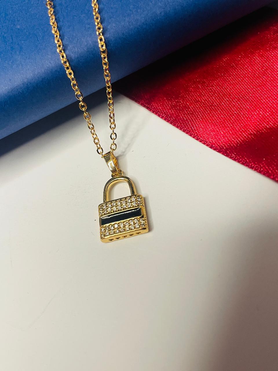 Golden Lock Necklace
