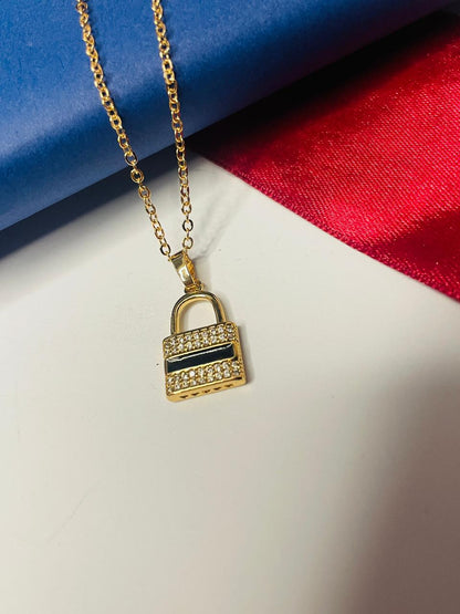 Golden Lock Necklace