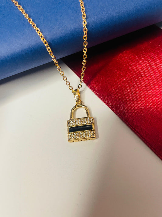 Golden Lock Necklace