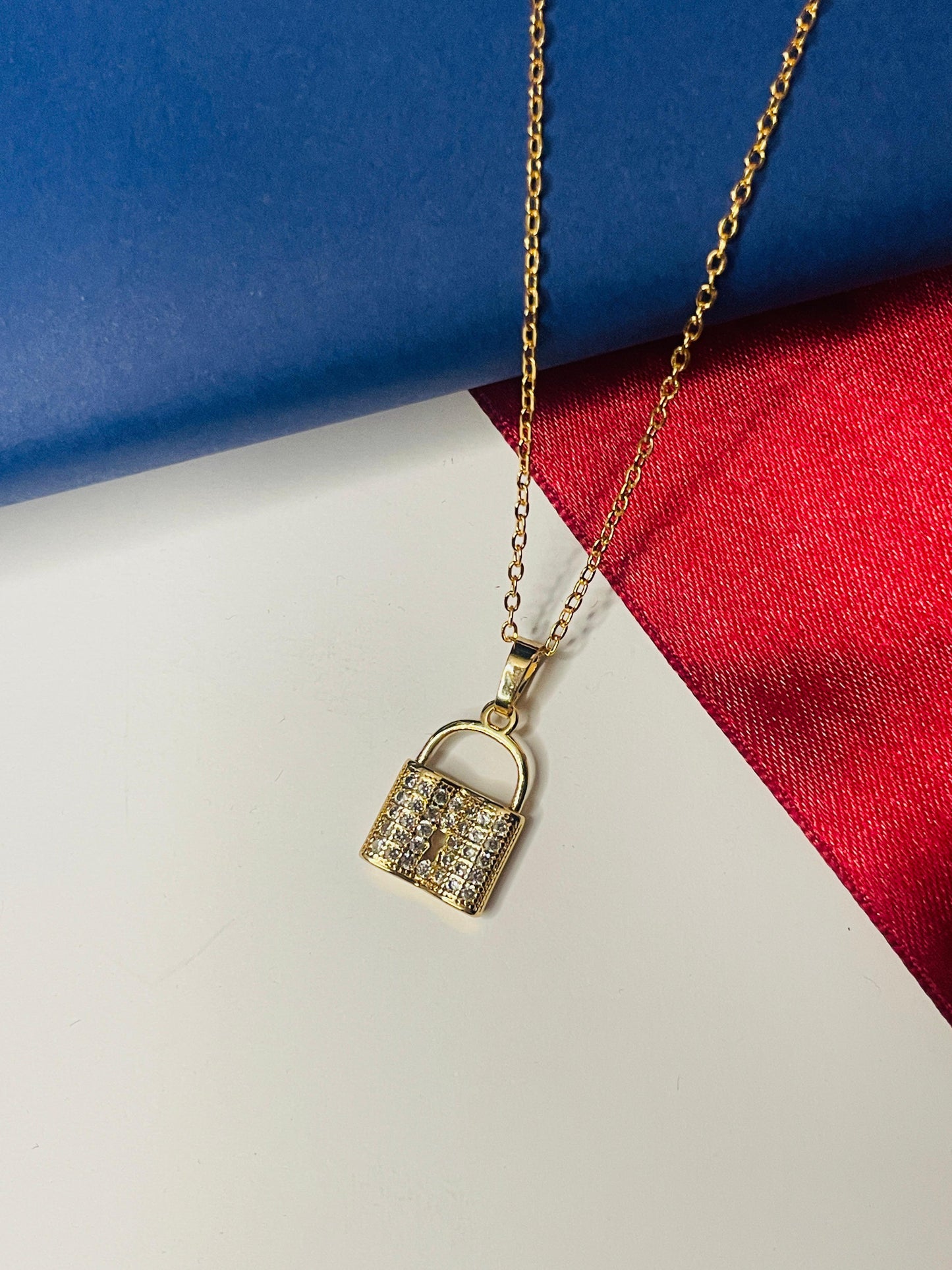 Golden Lock Necklace
