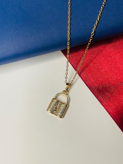 Golden Lock Necklace
