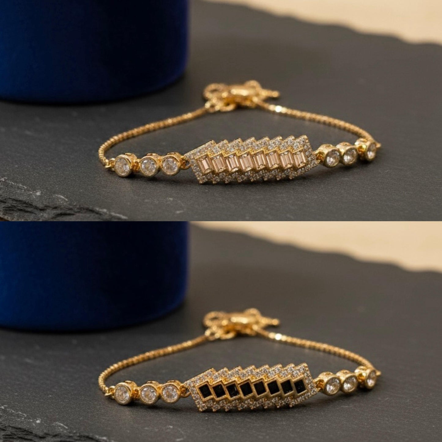 Golden Platted Up Down Bracelet