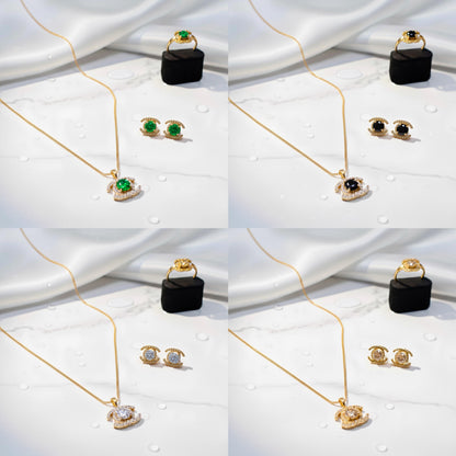 Golden Sapphire Elegance Jewelry Set