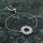 Silver Leaf Halo Bracelet