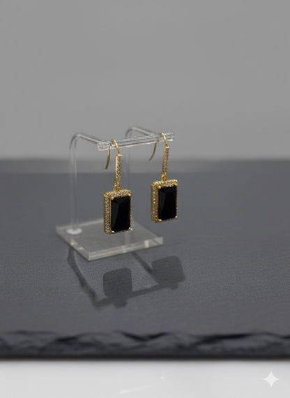 Golden Rectangular Earing
